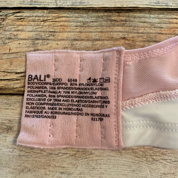 Bali Pink One U Side Smoothing Foam Underwire Bra #6548 Size 36DD - Picture 11 of 11